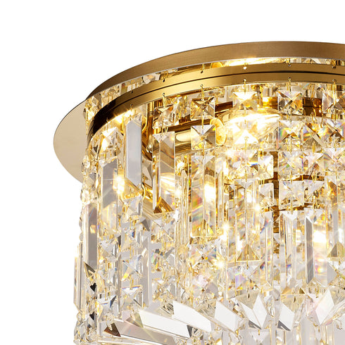 Zula Round Flush Chandelier 5 Light
